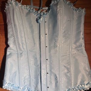 Elegant Blue Corset Top